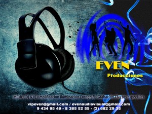 EVEN PRODUCCIONES prestadores de Servicio tecnico en Chile en Las Condes |  fiestas, dj para graduaciones, ofertas colegios, FOTOGRAFIA, GRABACION, AMPLIFICACION, ILUMINACION, DJ, VJ