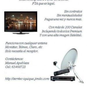 manuel apablaza prestadores de Servicio tecnico en Chile en Iquique |  instalacion satelitales 65468723 iquique alto hospicio, orientacion y  instalacion