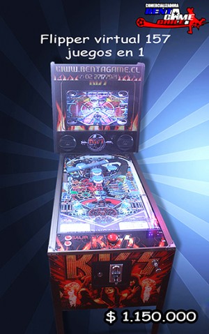 RENTAGAME CHILE prestadores de Servicio tecnico en Chile en Caburga |  Flipper virtual 157 juegos en 1/precio: $ 1.150.000, Maquinas de juego