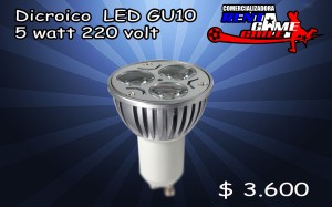 RENTAGAME CHILE prestadores de Servicio tecnico en Chile en Santiago |  Dicroico  led - gu10 5 watt  220volt/ precio: $ 3.600, Iluminacion led