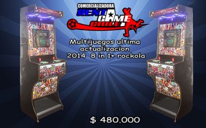 RENTAGAME CHILE prestadores de Servicio tecnico en Chile en La Cisterna |  Multijuegos  2014 -  8 in 1+ rockola precio: $ 480.000, Maquinas de juego, novedosas y precios convenientes