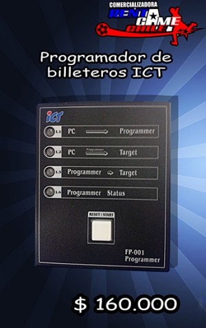 RENTAGAME CHILE prestadores de Servicio tecnico en Chile en La Cisterna |  Programador de billeteros ict/precio: $ 160.000 pesos, Maquinas de juego, novedosas y precios convenientes