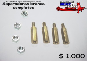 RENTAGAME CHILE prestadores de Servicio tecnico en Chile en La Cisterna |  Separadores bronce completos/precio oferta: $ 1.000 pesos, Maquinas de juego/rentagame: accesorios,repuestos, servicio tecnico