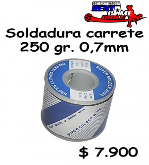 RENTAGAME CHILE prestadores de Servicio tecnico en Chile en La Cisterna |  Soldadura carrete 250 gr. 0,7mm/precio: $ 7.900, Maquinas de juego/rentagame: accesorios,repuestos, servicio tecnico