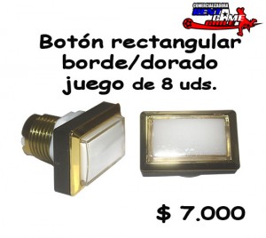 RENTAGAME CHILE prestadores de Servicio tecnico en Chile en Santiago |  Boton rectangular borde/dorado/precio oferta rentagame: $ 7.000, Rentagame: maquinas de juego:  accesorios,repuestos, servicio tecnico