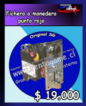 RENTAGAME CHILE prestadores de Servicio tecnico en Chile en La Cisterna |  Fichero o monedero punto rojo/precio: $ 19.000 pesos, Rentagame: maquinas de juego:  accesorios,repuestos, servicio tecnico