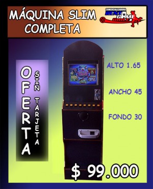 RENTAGAME CHILE prestadores de Servicio tecnico en Chile en La Cisterna |  M&Aacute;quina slim completa sin tarjeta precio: $ 99.000, Rentagame: maquinas de juego:  accesorios,repuestos, servicio tecnico