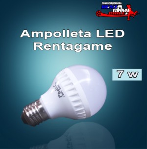 Rentagame chile prestadores de Servicio tecnico en Chile en Santiago |  Ampolleta led  rentagame 7 watt/ 220 volt /pl $ 2.990, Iluminacion led, ahorre hasta un 90% de energia electrica