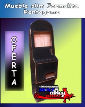 Rentagame chile prestadores de Servicio tecnico en Chile en Santiago |  Mueble slim formalita rentagame  con vidrio y ruedas, Rentagame: maquinas de juego,accesorios, repuestos y serv. tecnico