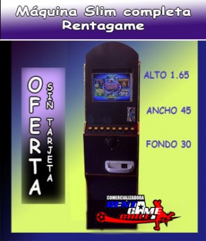 Rentagame chile prestadores de Servicio tecnico en Chile en Santiago |  M&aacute;quina slim completa  rentagame/alto  1.65-ancho 45 fondo 30, Rentagame: maquinas de juego,accesorios, repuestos y serv. tecnico