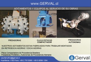Luis Ferrufino Navarrete prestadores de Servicio tecnico en Chile en Santiago |  Martillos Hidraulicos JAB, Placas Compactadoras Estapac 400, Fresadoras , Aditamentos para su Excavadora o Retroexcavadora (Gerval Ltda)