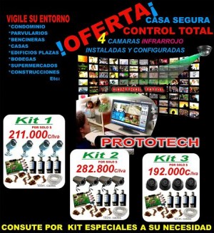 Jorge Ponce prestadores de Servicio tecnico en Chile en Maip&uacute; |  OFERTA KIT C&Aacute;MARAS DE VIGILANCIA REMOTA, INSTALADAS Y CONFIGURADAS, M&Aacute;S CAP, Ofrecemos Inatalaci&oacute;n, Configuraci&oacute;n y Capacitaci&oacute;n