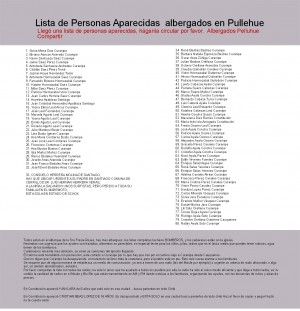  prestadores de Servicio tecnico en Chile en Santiago |  LISTADO DE PERSONAS APARECIDAS Y ALBERGADAS EN  PELLUHUE, HOY POR TI, MA&Ntilde;ANA POR MI  GRACIAS