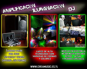 creamusic.eventos@gmail.com prestadores de Servicio tecnico en Chile en Santiago |  Eventos - amplificacion - Iluminacion -Dj, matrimonios - discopeque -cumplea&ntilde;o y mucho mas.