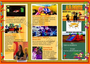 Alfa Eventos Cumplea&ntilde;os prestadores de Servicio tecnico en Chile en Santiago |  Animaciones Cumplea&ntilde;os Payasitas  Show Magos Funcion Titeres Lazy Town , Monitoras Barney Minnie Mickey Castillos Toboganes Mesas y Sillas.